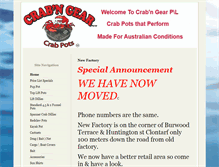 Tablet Screenshot of crabngear.com.au